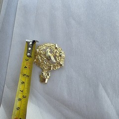 Vintage Brooch 2 Piece Lot Pin Pewter Gold Plated Flower Bird Bouquet Signed