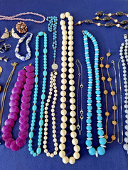 Vintage Estate Lot of COSTUME JEWELRY w/ box