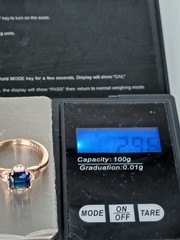 Vintage 1990-s 14 Ct Rolled Gold Sapphire Ring Size UK N US 6 3/4 – Hallmarked!