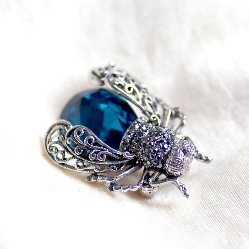 Crystal Insect Brooch Beetles Brooches Pin Fashion For Women Pins Scarf Jewelry