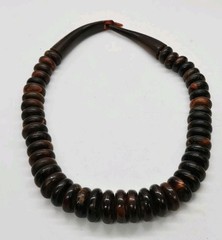 Catherine Noll Necklace Graduated Disc Amber Brown Multicolored 21 in Vintage