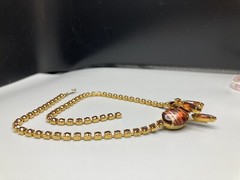 Juliana D&E Book Piece Ref No 452 Rhinestone Necklace w/ Red Fluss Stones 16”