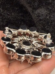 Vintage Verified Juliana Rhinestone Brooch Immaculate Sparkle Smokey #1827