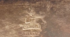 Antique BEE CHINA SILVER Chinese Export 3 Row Turquoise Cuff Bracelet READ