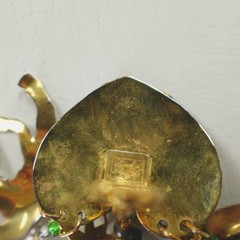 Lunch at the Ritz Earrings Jungle Preserve Signed Clip On