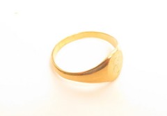 Vintage Gold Plated ESPO Esposito Signet Monogram Ring*Many Sizes & Letters A810