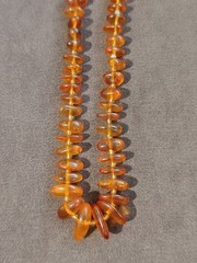 Vintage Natural Amber Necklace 17″ Ukrainian Handmade Jewelry USSR 13g