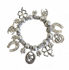 Vintage Good Luck Charm Stretch Bracelet