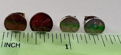 2 Pairs Vintage Lincoln Penny Coin Earrings Pierced Copper & Zinc 1960s–Modern