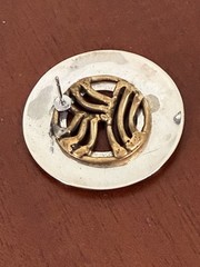 Earrings By Modernist Artisan BRUCE TESCHNER Sterling Silver Mixed Metals