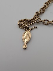 Vintage Gold Tone Necklace Faux Opal & Pearl Cabochon Statement