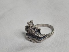 3 Sterling Silver 925 Vintage Rings 27 Grams Brutalist Handmade Unset Blanks