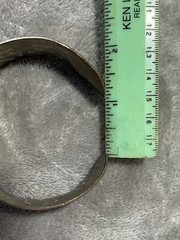 Silver Tone Metal Bracelet w Flowers, Daggers & Other Designs Signed !!