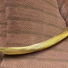 Vintage Gold Tone Modernist Torque Statement Necklace (1980’s) Choker