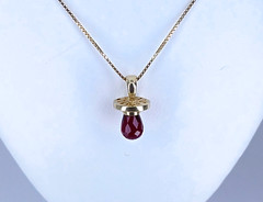 10k Yellow Gold Baby Pacifier PENDANT CHARM 20″ x 0.5mm Chain