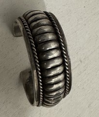 Vintage TC Sterling Cuff Bracelet 925 Mexico 44grams