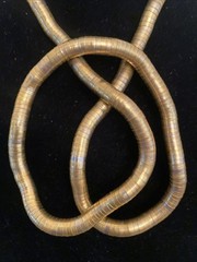 Necklace Gold Tone Sculptural Loop Bold Snake Chain Chunky Modern Runway Style