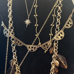 Jewelry lot Gold Tone Estate Finds Vtg To Now Necklaces Chains Bracelets Fashion