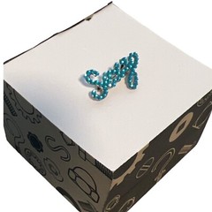 SEXY brooch Pin Blue rhinestone Fashion costume jewelry USA Seller