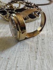 Vintage To Now Gold Tone Wearable Costume Jewelry Lot 9 Pieces