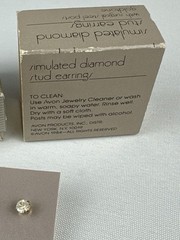 Avon 1984 Simulated Diamond Stud Earrings