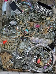 8 Pounds 4 Oz Old Jewelry Lot VTG To Now Junk, Wearable, Craft-Tangles Huge