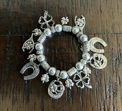 Vintage Good Luck Charm Stretch Bracelet