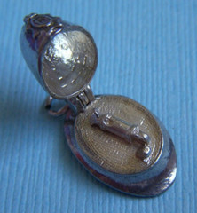 Vintage English Chim Bobby hat helmet policeman opens to whistle sterling charm