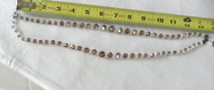 Vintage Golden Brown AB Double Strand Crystal Necklace and Bracelet Set
