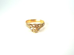 Antique Victorian Diamond . 20 ct 14kt Rose Cut Ring * GAL Appraisal*Gift Box