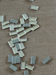 250 Rectangular Vintage Crystal Rhinestones 5×2.5mm Silver Foil Flat Back NOS