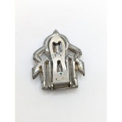 Vintage Art Deco Fur Clip Shoe Clip Rhinestone Clear Gift For Her Geometric Gift
