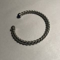 Men’s Vintage Cable Style Sterling Silver cable Bracelet flexable/adjustable