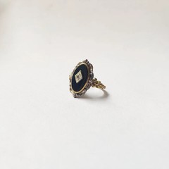 Art Deco Style 925 Silver Victorian handmade Black onyx Anniversary Wedding Ring