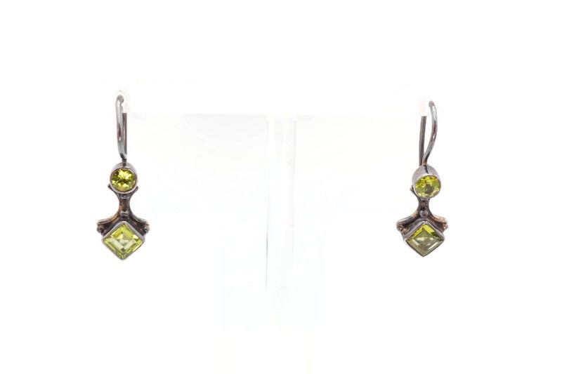 Sterling Silver 925 Peridot Earrings V4