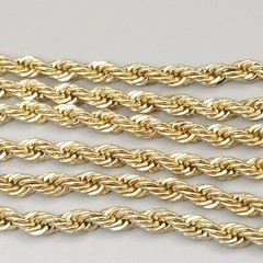 36 Inch Rope Chain Necklace Gold Plated Rhinestone Slide Ball 14RGP disco ball
