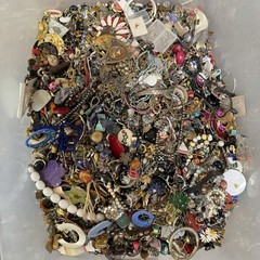 10 Pound Unsorted Tangled Jewelry Vintage Modern Wear Junk Treasure Hunt
