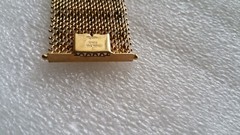 Italian Mesh Bracelet 18k Gold Charm Wide Vintage Yellow Woven Women’s Men’s Old