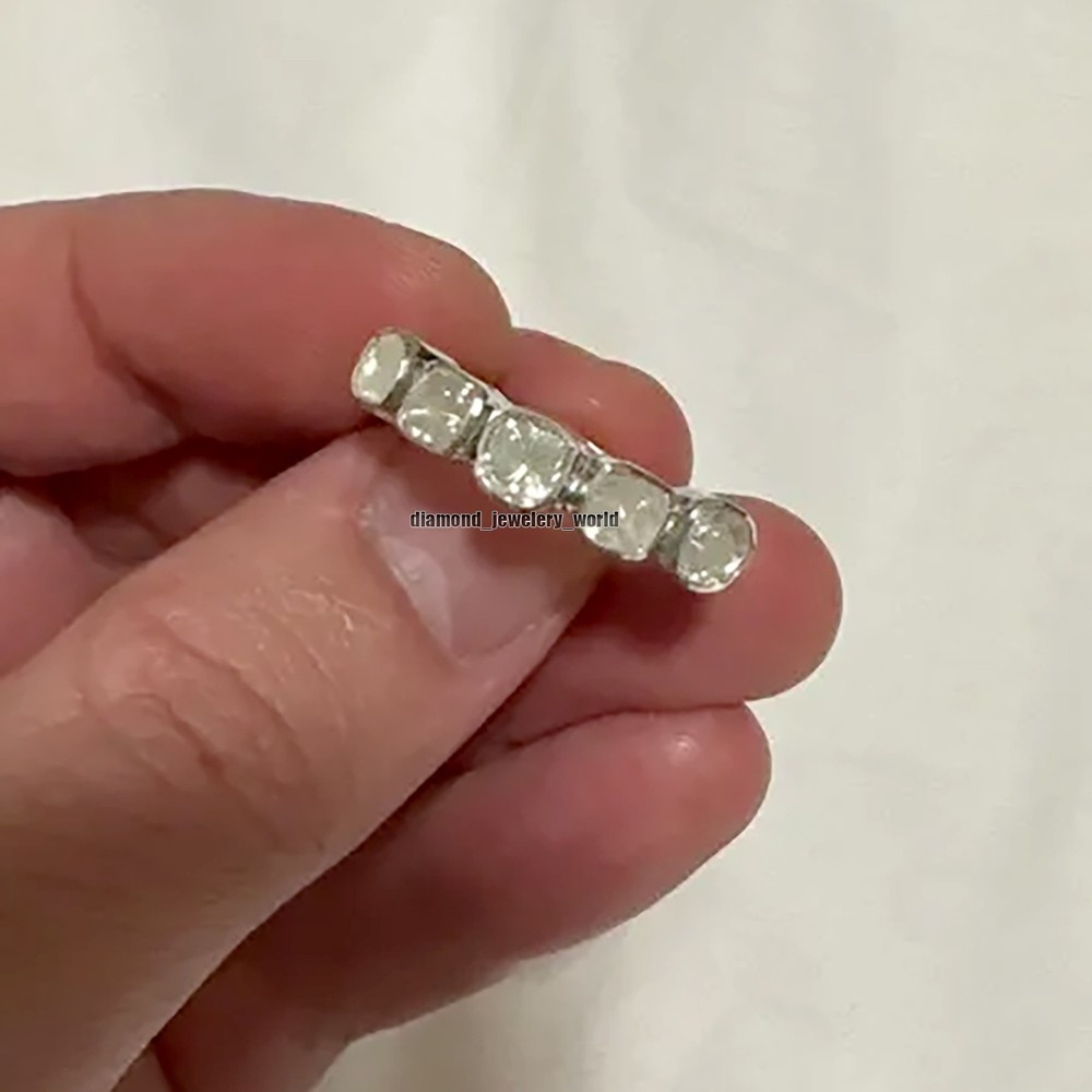 0.80ctw Genuine Old Mine Antique Cut Diamond Silver Victorian Style Ring Jewelry
