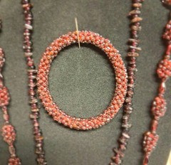 Vintage Bohemian Garnet Necklace, Natural Garnet & Bohemian Garnet Bracelet Lot