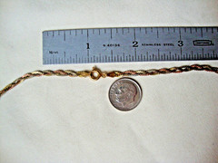 VINTAGE BRAIDED TRI-TONE FINE 0.5MM SNAKE STERLING SILVER STAMP ITALY 925 CHAIN