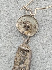 Vintage Silver Filigree 2 1/2″ Long Dangle Drop Earrings Very Light Weight