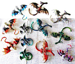 Dragon Brooch Pin (3 Sizes) Mixed Assortment (12 COLORS) ** YOU CHOOSE **