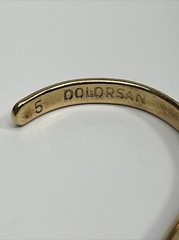 Vtg Dolorsan Bracelet Peru Gold Tone Screw Motif Similar To Cartier Love Design