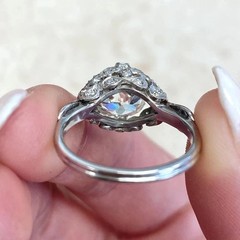 3Ct Round Lab Created Diamond Vintage Style Wedding Engagement 14K Gold FN Rings
