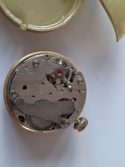 Vintage watch pendant, gold tone, Ladybug, Cycle