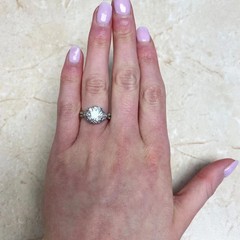 3Ct Round Lab Created Diamond Vintage Style Wedding Engagement 14K Gold FN Rings