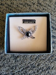Alaska Black Diamond Genuine Hematite Butterfly Pin