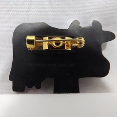 Vintage Cow Brooch, 1989 Hallmark Cards, Lapel Pin, 1980s Vintage Jewelry
