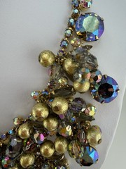 Juliana D&E AB Rhinestone Bracelet Earring Necklace Set Parure Vintage Book